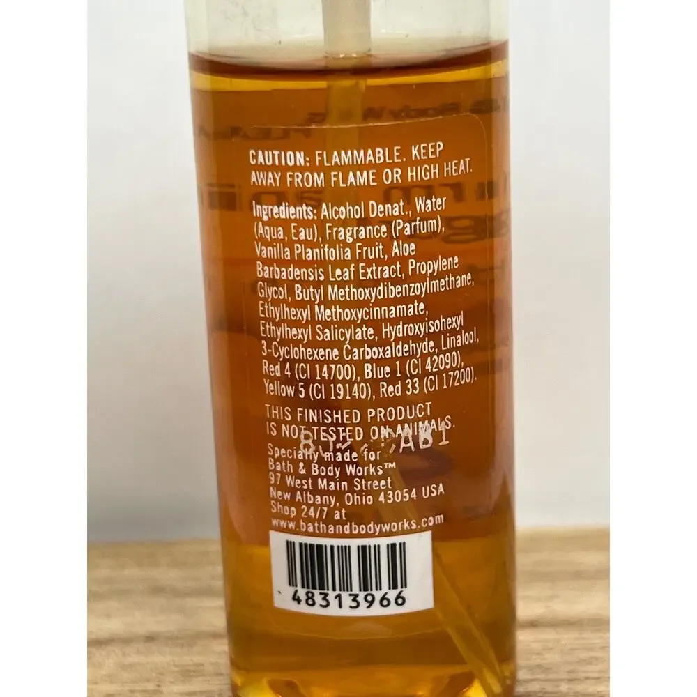 Bath & Body Works Pleasures Warm Vanilla Sugar Body Splash Spray 2 fl oz